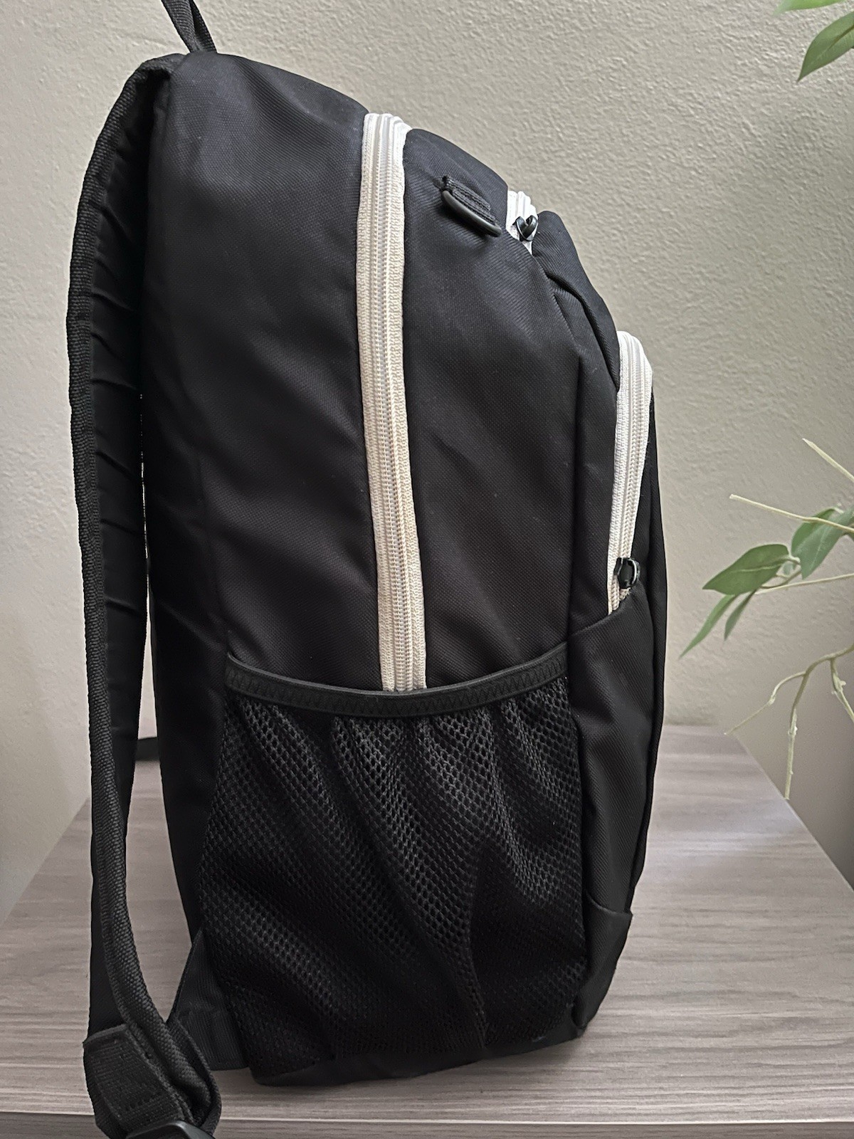 Adidas Black White 3-Stripes Backpack Bookbag School Laptop Travel Bag