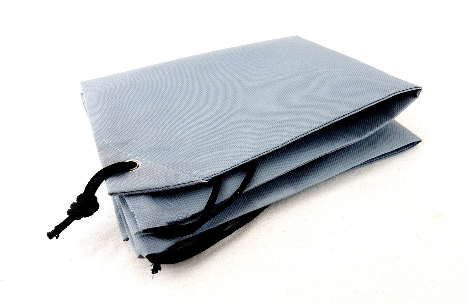 Cinch Sack Backpack ~ Open Cargo Gray Non-Woven Material, Rope Straps ~ LT-4214