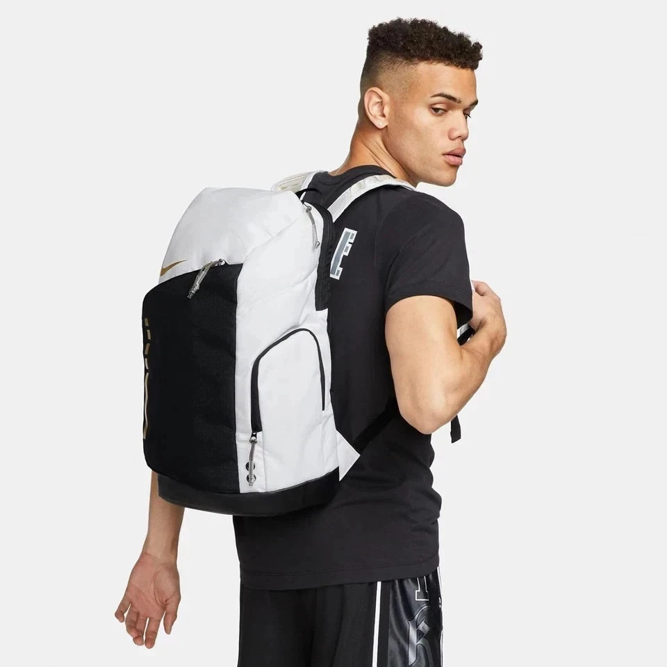 Nike Hoops Elite Pro Backpack 32L White Gold DX9786-100 For Gym/ Sport/Travel