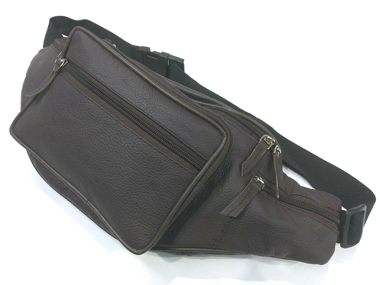 Genuine Leather Soft Functional Brown Fanny Back Unisex Made in India #051