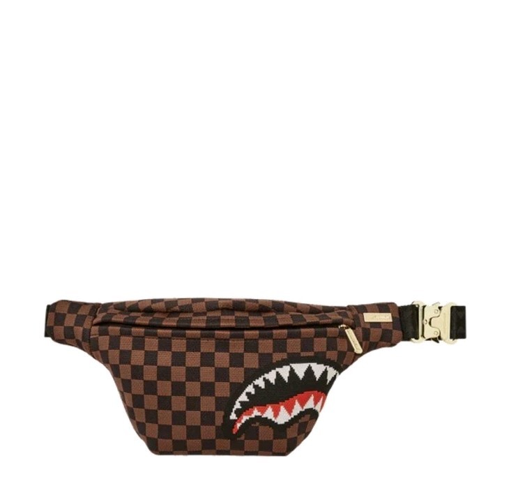 Authentic Sprayground Crossbody Bag Retro Streetwear Knit Monogram 🤎