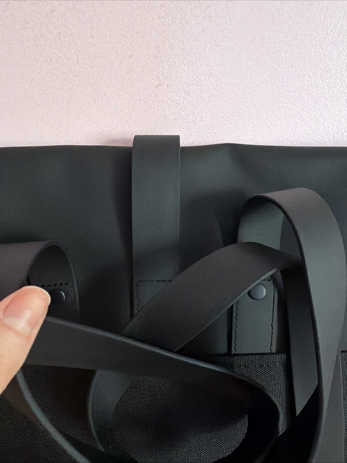 NEW RAINS Waterproof Backpack Black Matte Minimalist 15” Laptop Bag