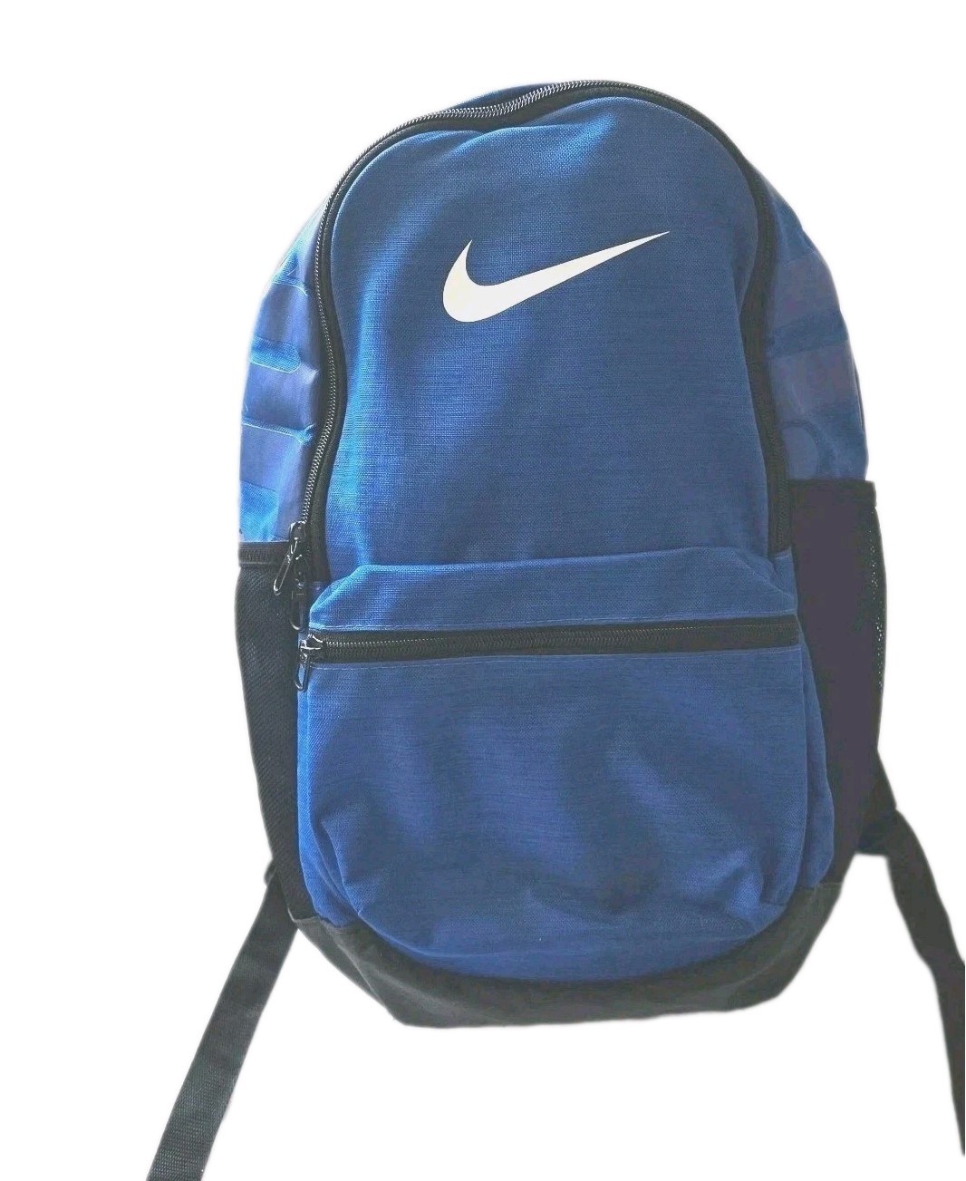 Nike Brasilia Medium Backpack Blue and Black 15 Wide 18 Long Straps Adjustable