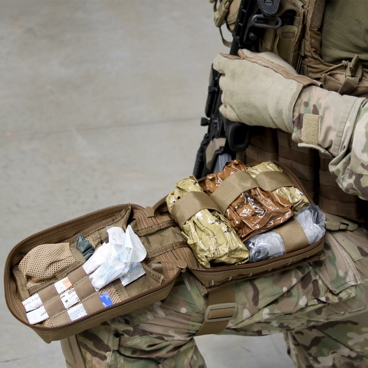 Tacmed Drop Leg EMT/Medic Pouch w/ Molle – Fully Stocked or Bag Only
