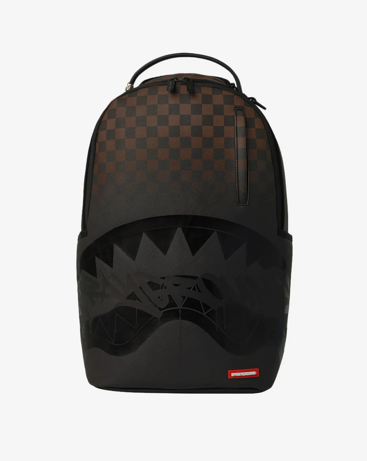Sprayground Shadow Spritz Check Backpack🔥New Black Bookbag Large School Bag