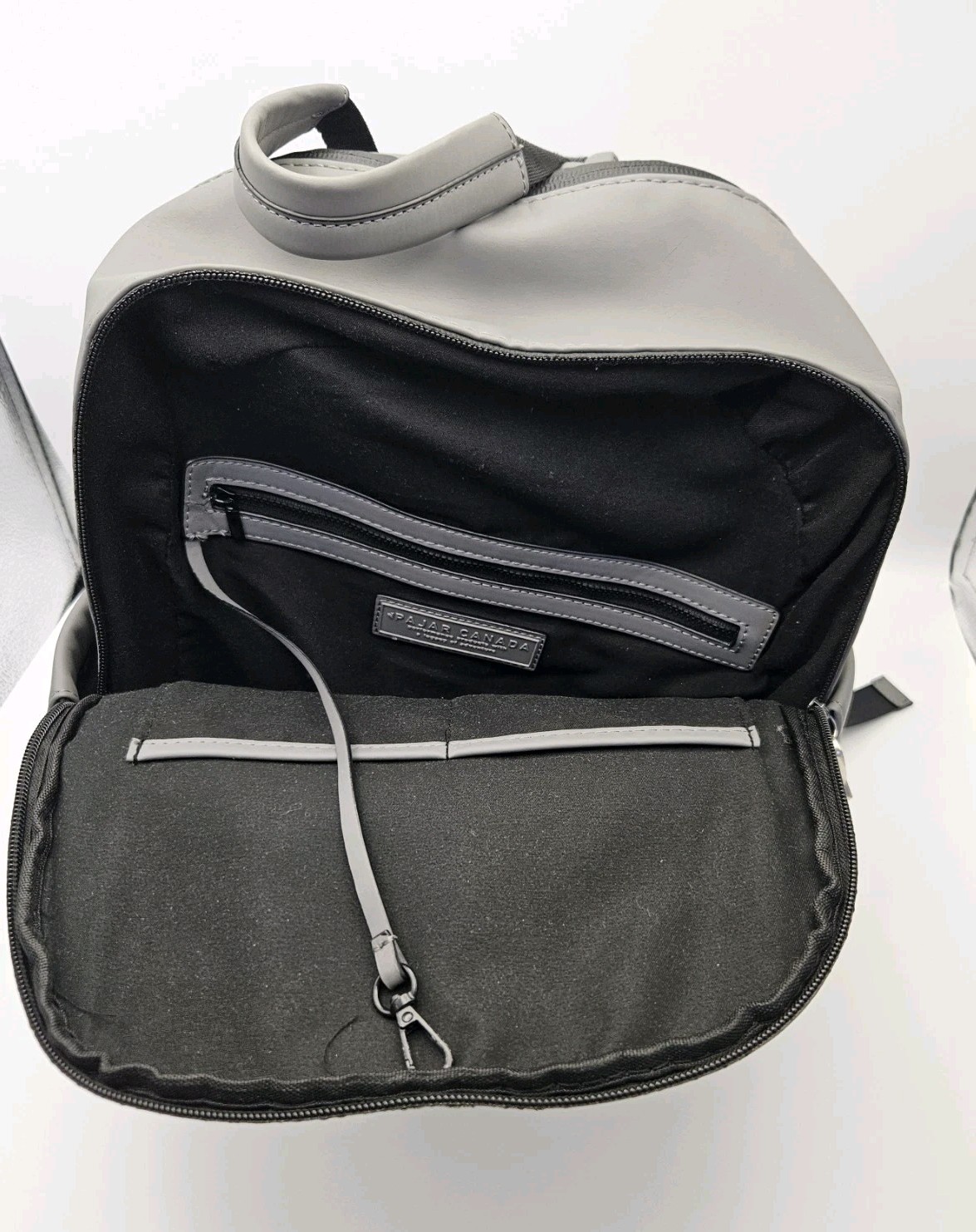 PAJAR PU Gray Backpack. Water Resistant Polyurethane. Pre-Owned