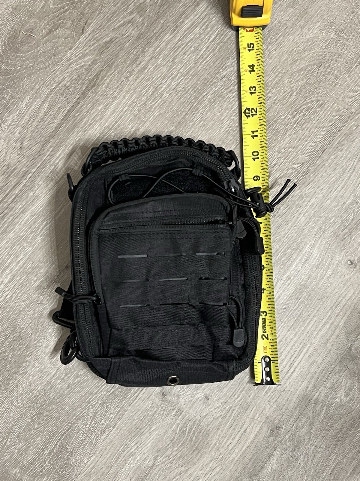 Tactical Concealed Carry Sling Bag 10in EDC MOLLE Shoulder Pack Black
