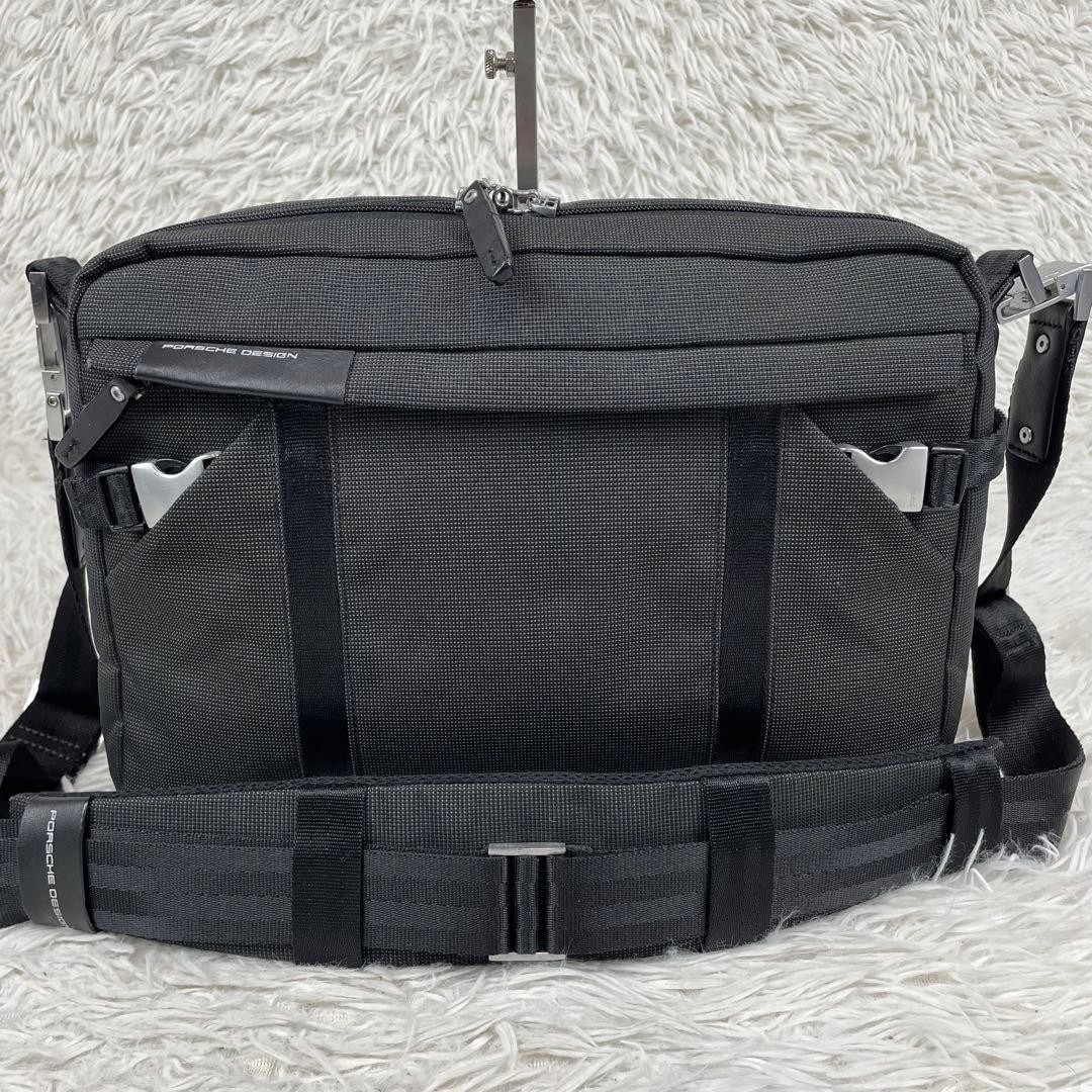 Porsche Design P2000 Black Nylon Shoulder Messenger Bag A4 Laptop Crossbody