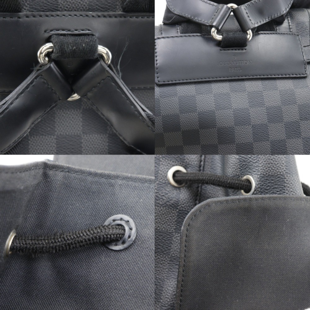 LOUIS VUITTON Christopher PM Backpack Daypack N41379 black Damier Grafitto…