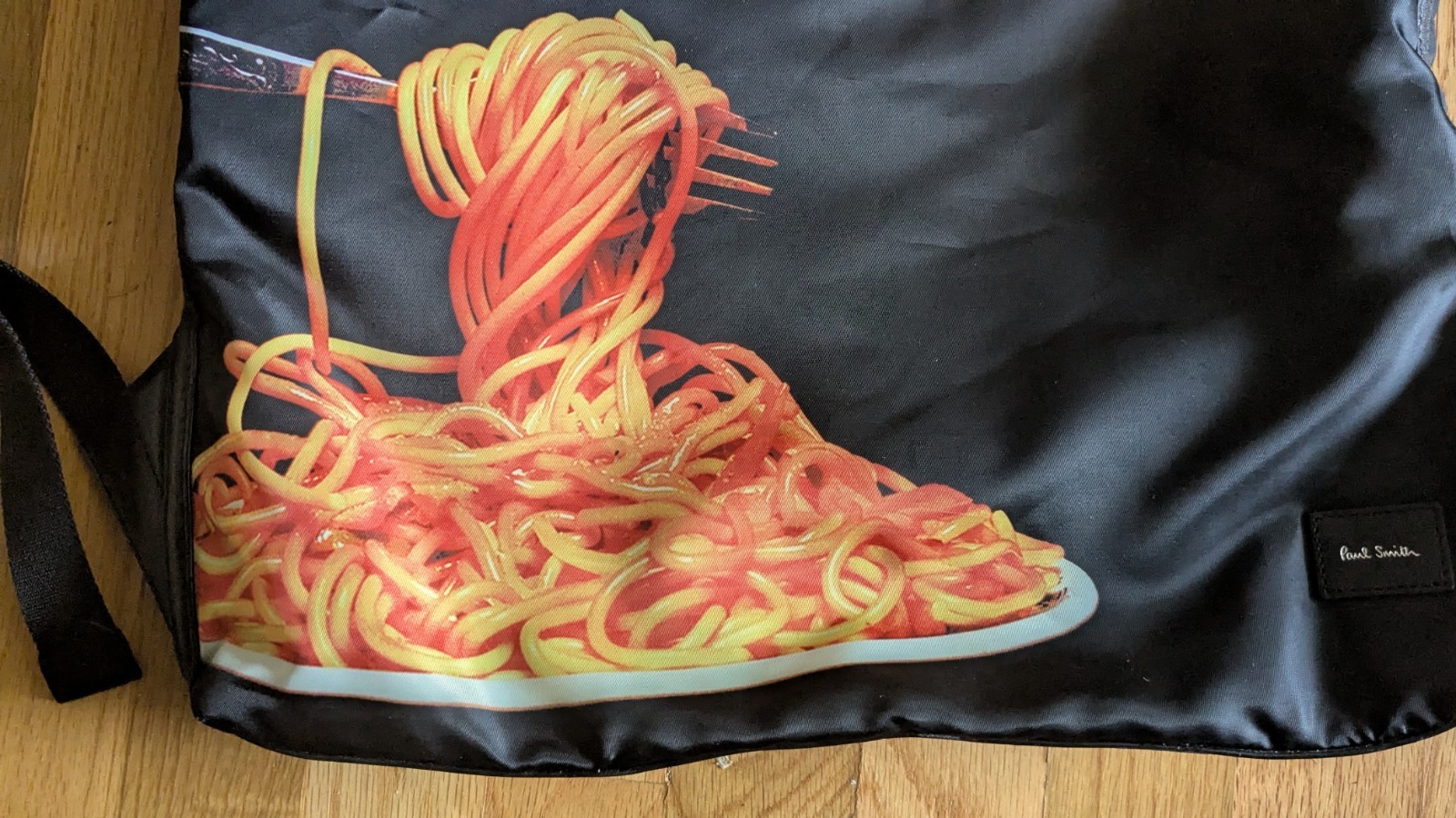 Paul Smith 50th Anniversary Collection Spaghetti Bag/Backpack w/Tag Black Orange