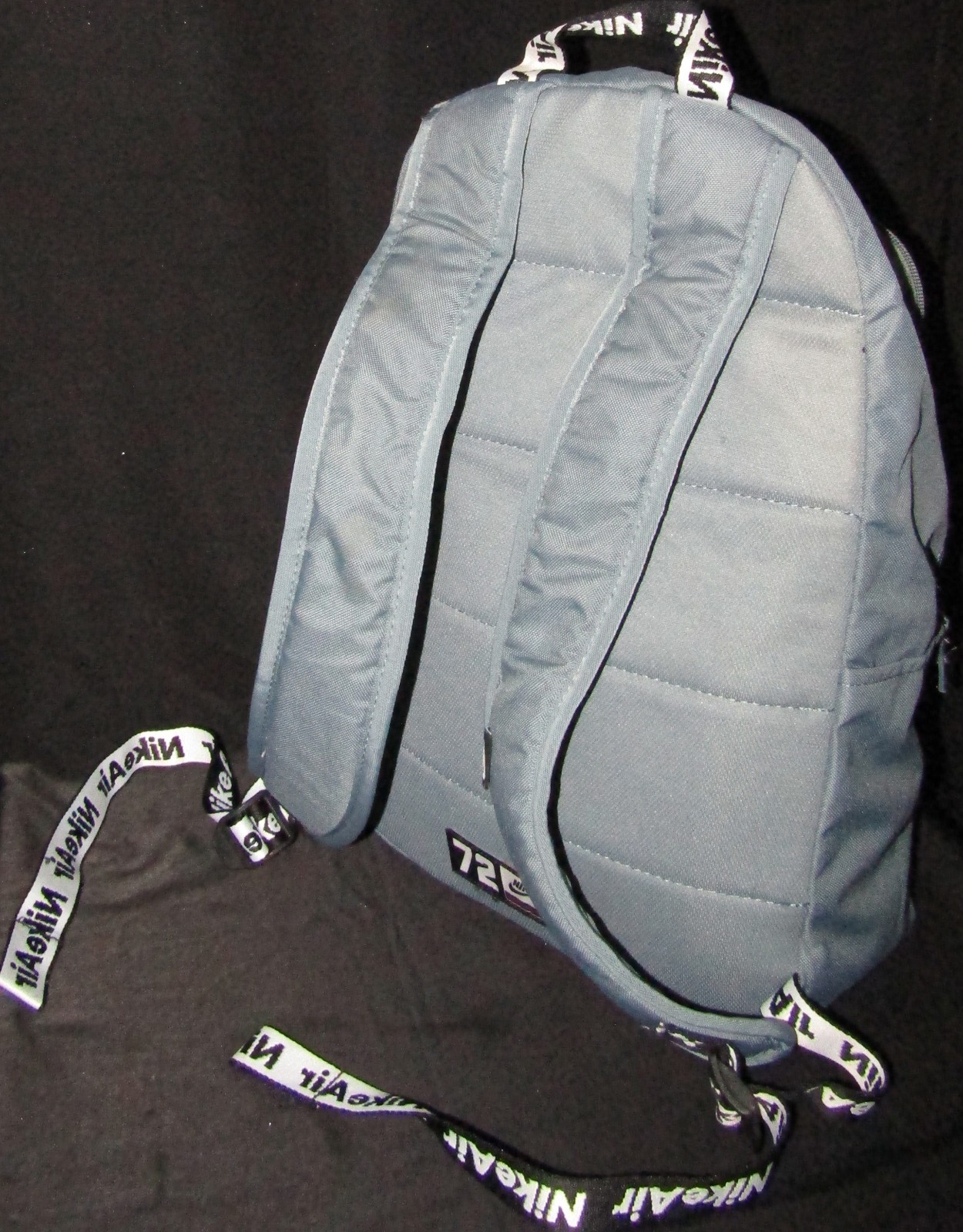 Nike Air Backpack Gray Pink Logo Adjustable Straps School Travel Bookbag Used