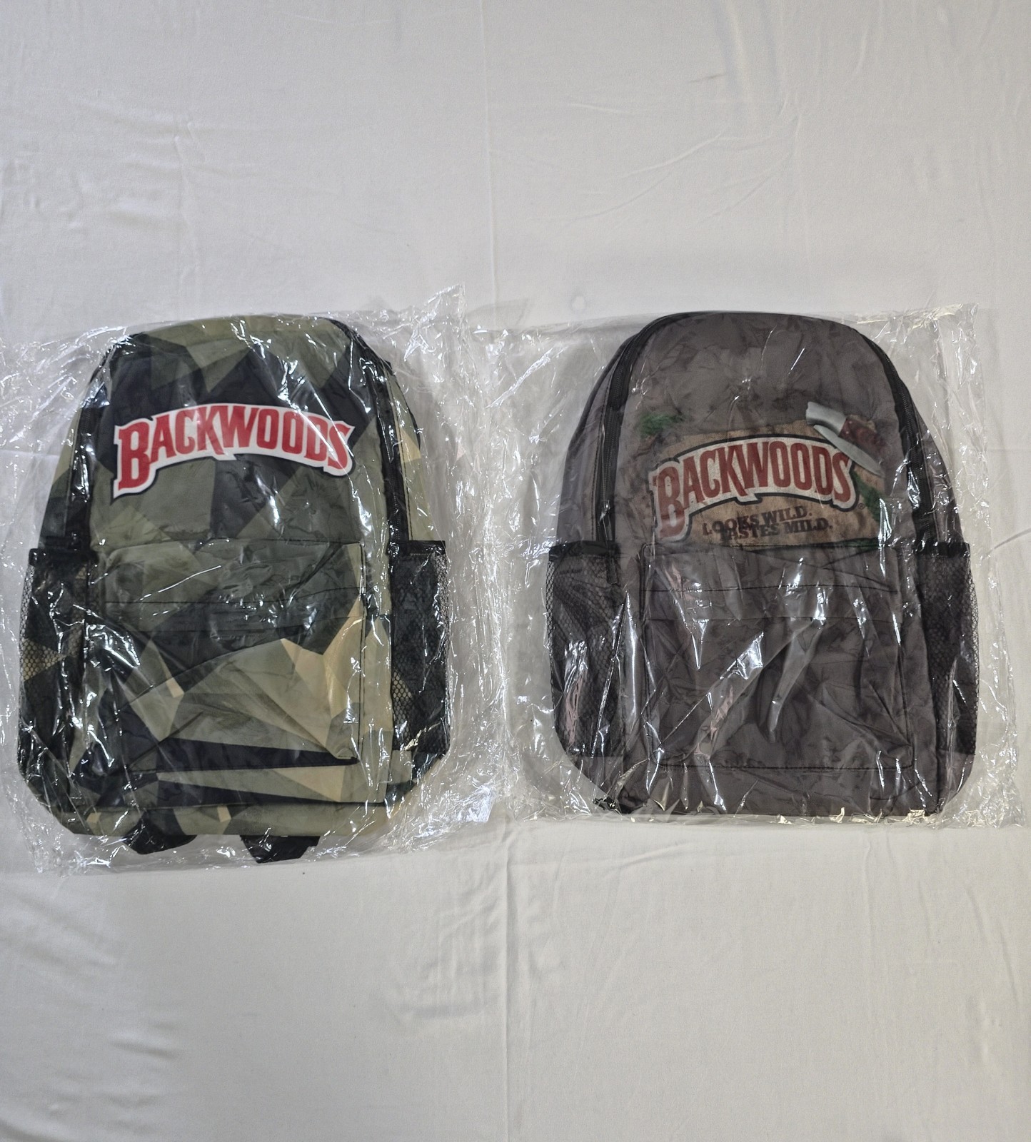 Backpacks Set of 2 Backwoods Looks Wild Taste Great/ Camouflage Brand New [A13]