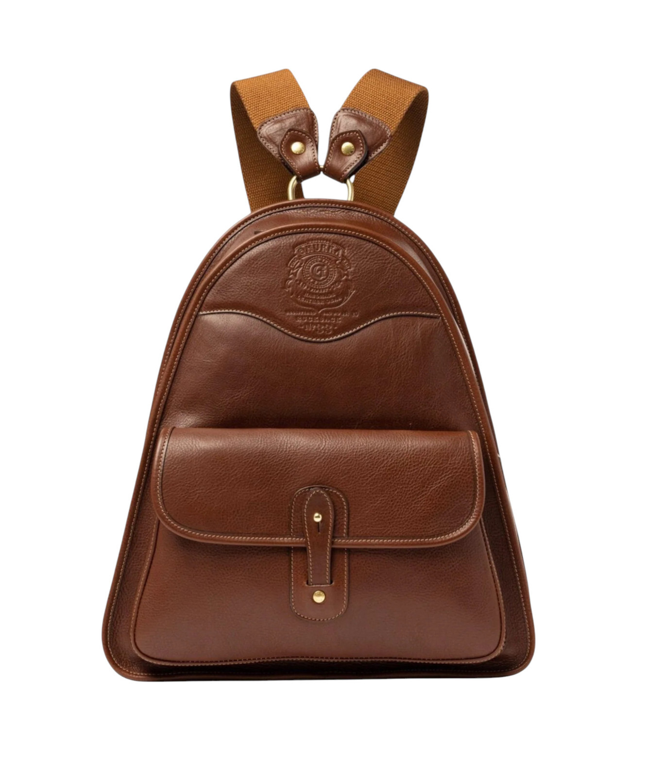 Men’s Ghurka Vintage Chestnut Leather Rucksack No. 33 Backpack New $1495