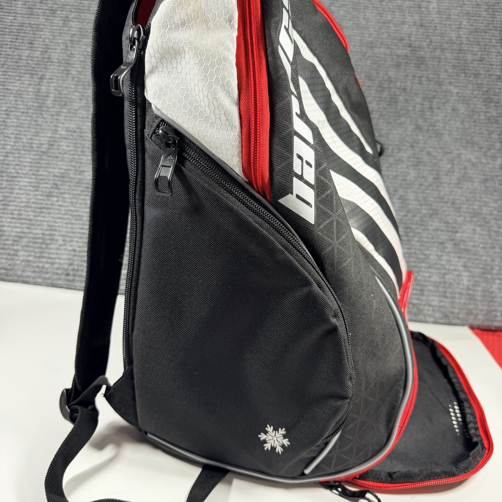 Adidas Striker Backpack Black White Red FreshPAK Sports Soccer School Laptop Bag