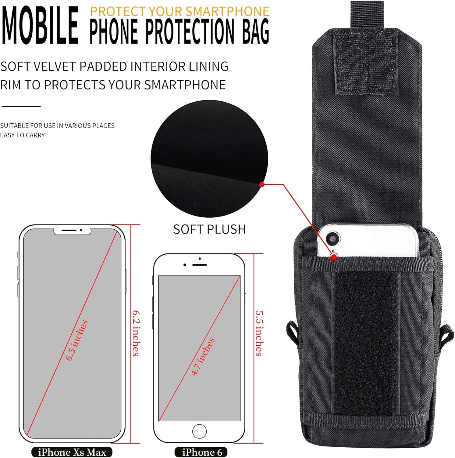 Tactical Molle EDC Pouch Cellphone Holder Bag Utility Multipurpose Organizer Bag