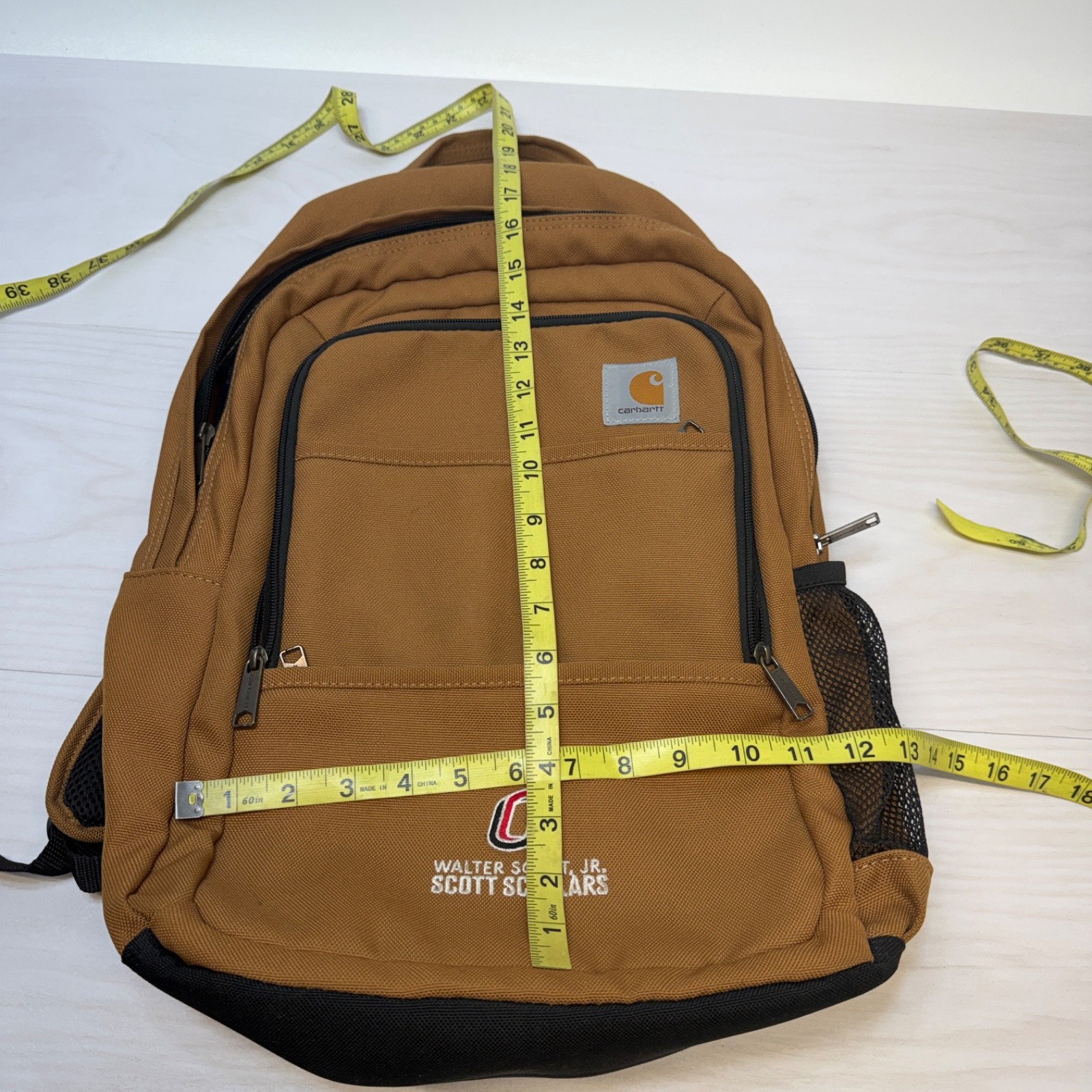 Carhartt Brown Foundry Series Backpack Embroidered Rugged Work Bag