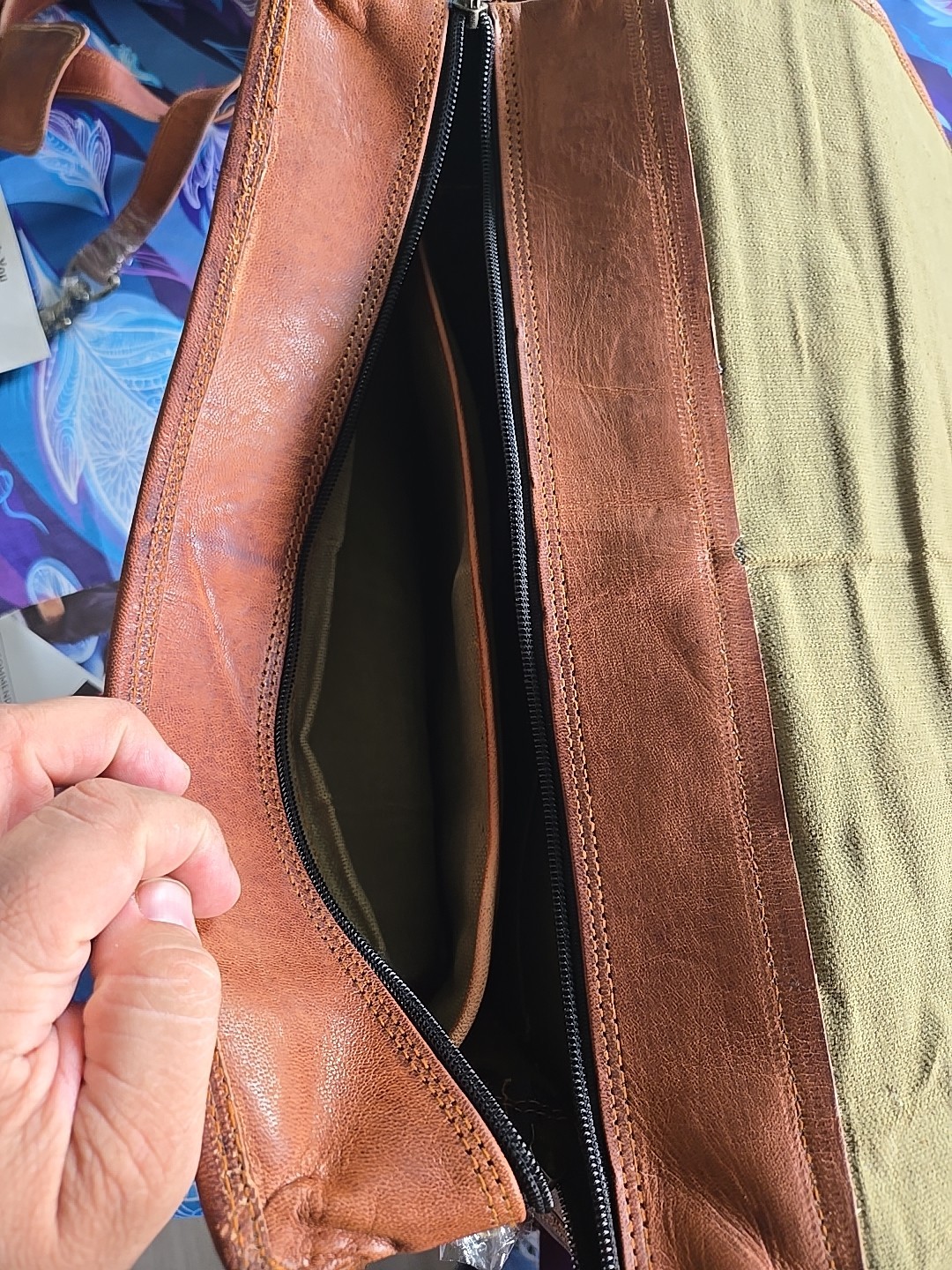 Komal’s Passion Leather Briefcase Crossbody Messenger Bag