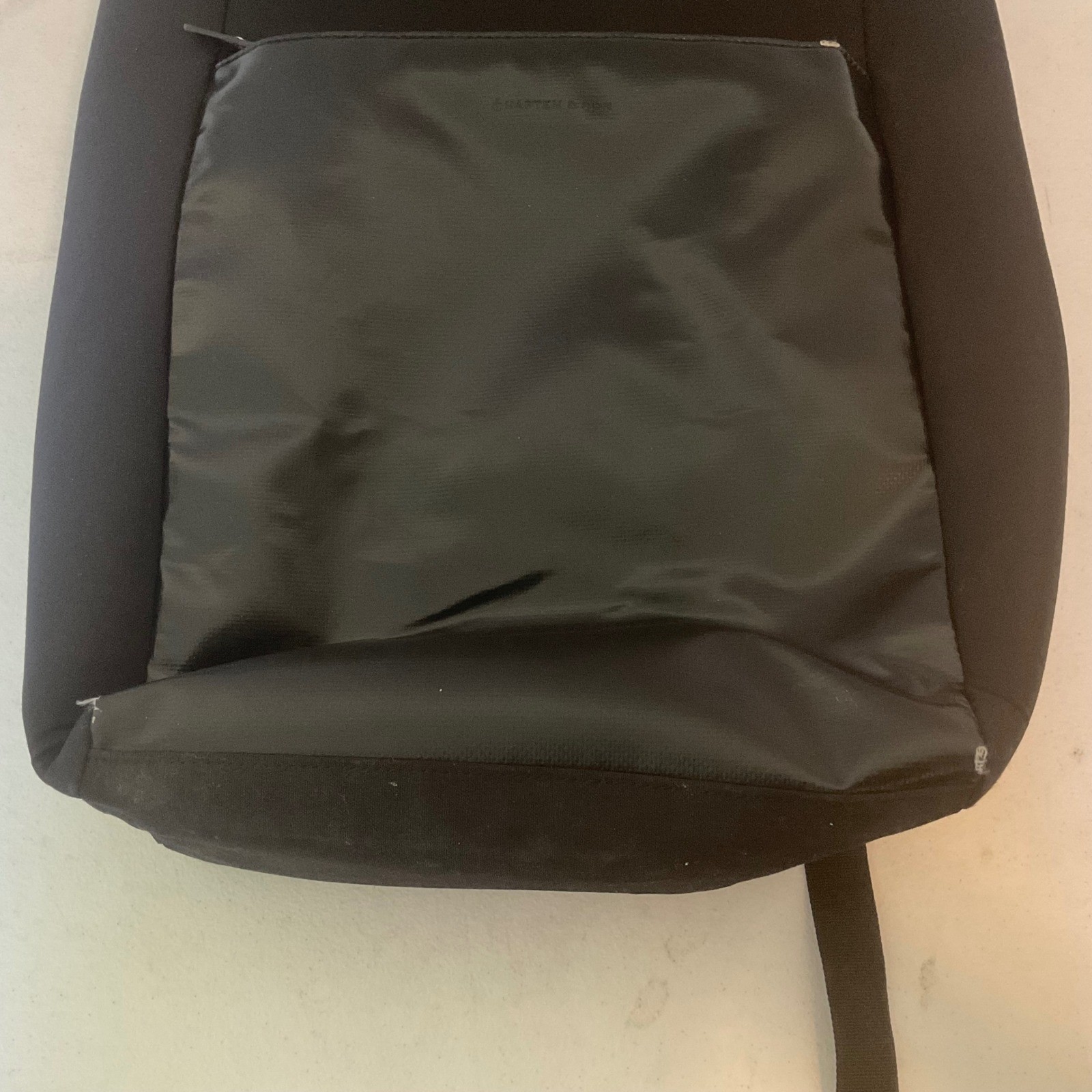 Kapten & Son Lund Black Roll Top Padded Bookbag Red Lining RARE