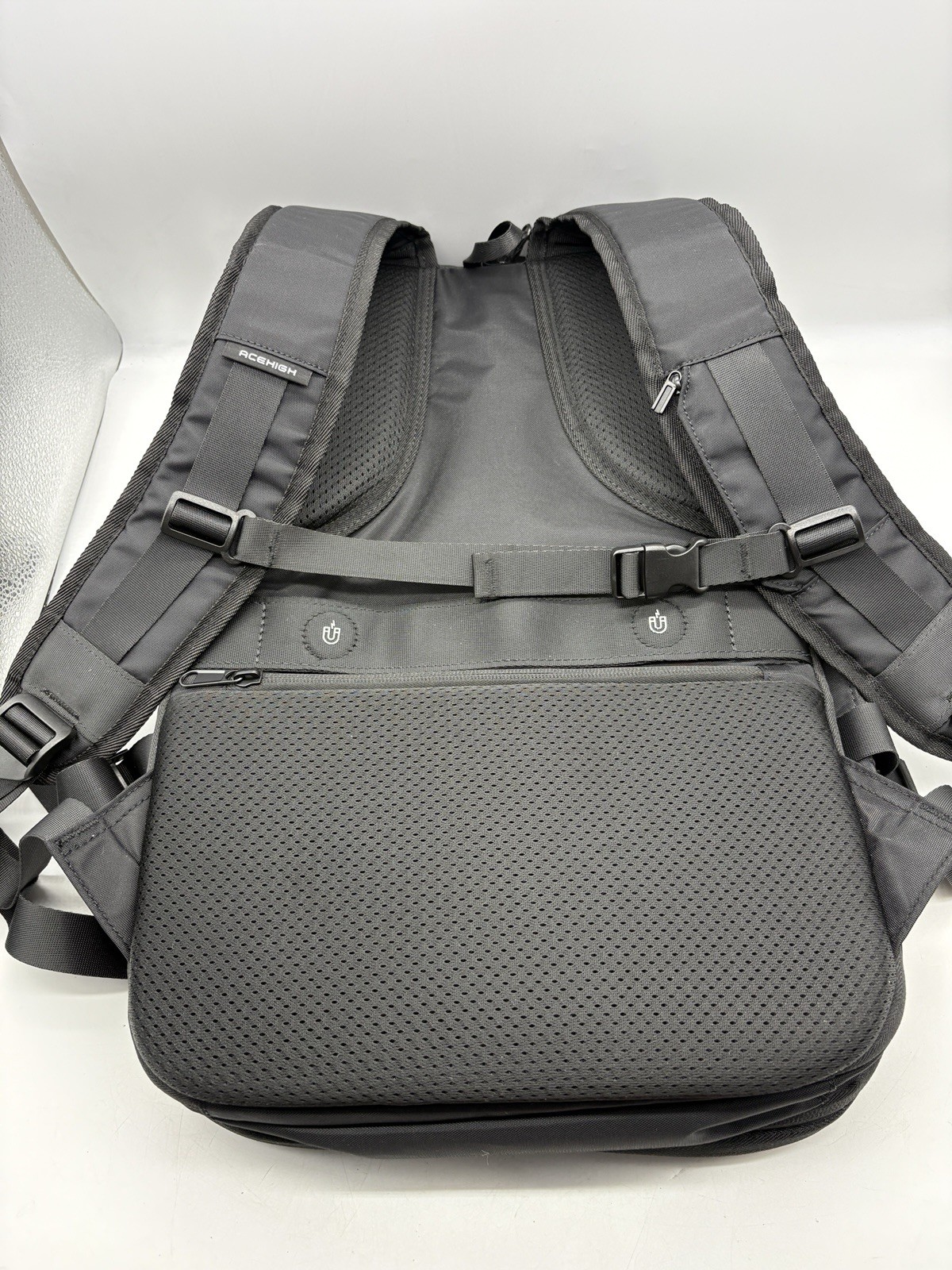 Ace High Backpack Mammoth 3.0 Black Laptop Travel Adobe Acrobat NEW