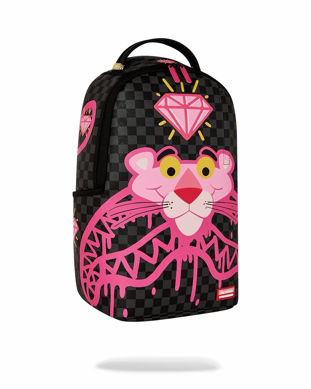 SPRAYGROUND LIMITED EDITION BACKPACK PINK PANTHER DIAMONDS SHARK DRIPPY BLACK