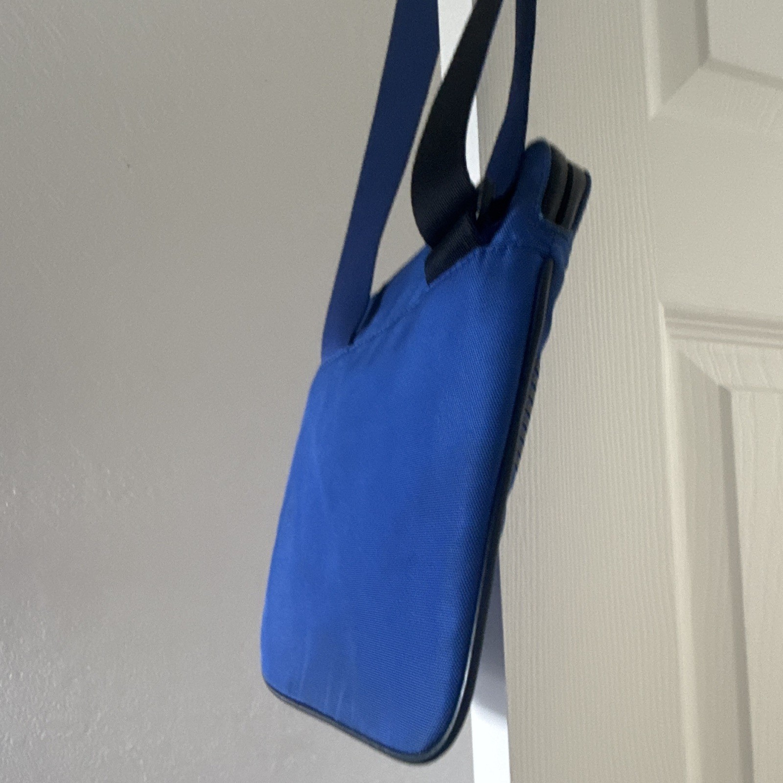 BOSS Blue/Black Solid Crossbody Shoulder Strap Bag, Zip Closure, Travel