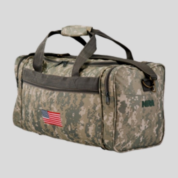 NRA Digital Camo Duffel Bag Canvas Military Tactical Carry Case 20″ x 9″ x 10.5″
