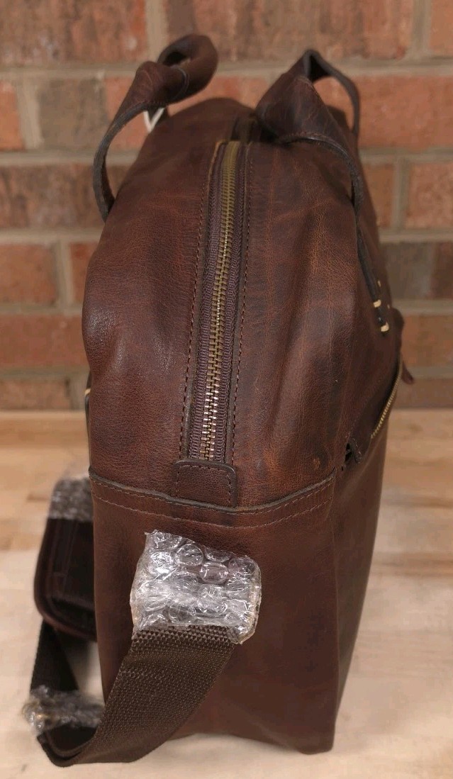 Buffalo Jackson Trading Co. Walker Leather Duffle Bag Vintage Oak