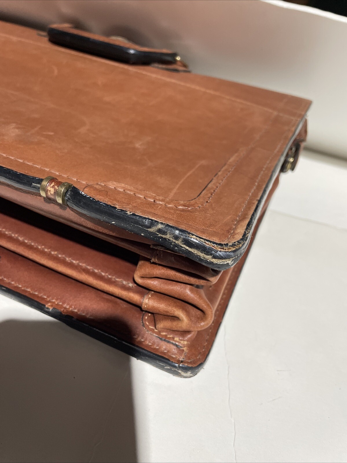 Schlesinger Brown Leather Briefcase