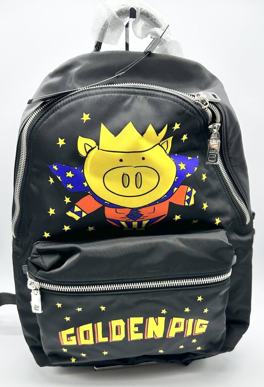 Dolce & Gabbana Golden Pig of the Year Black School Backpack (BRAND NEW)