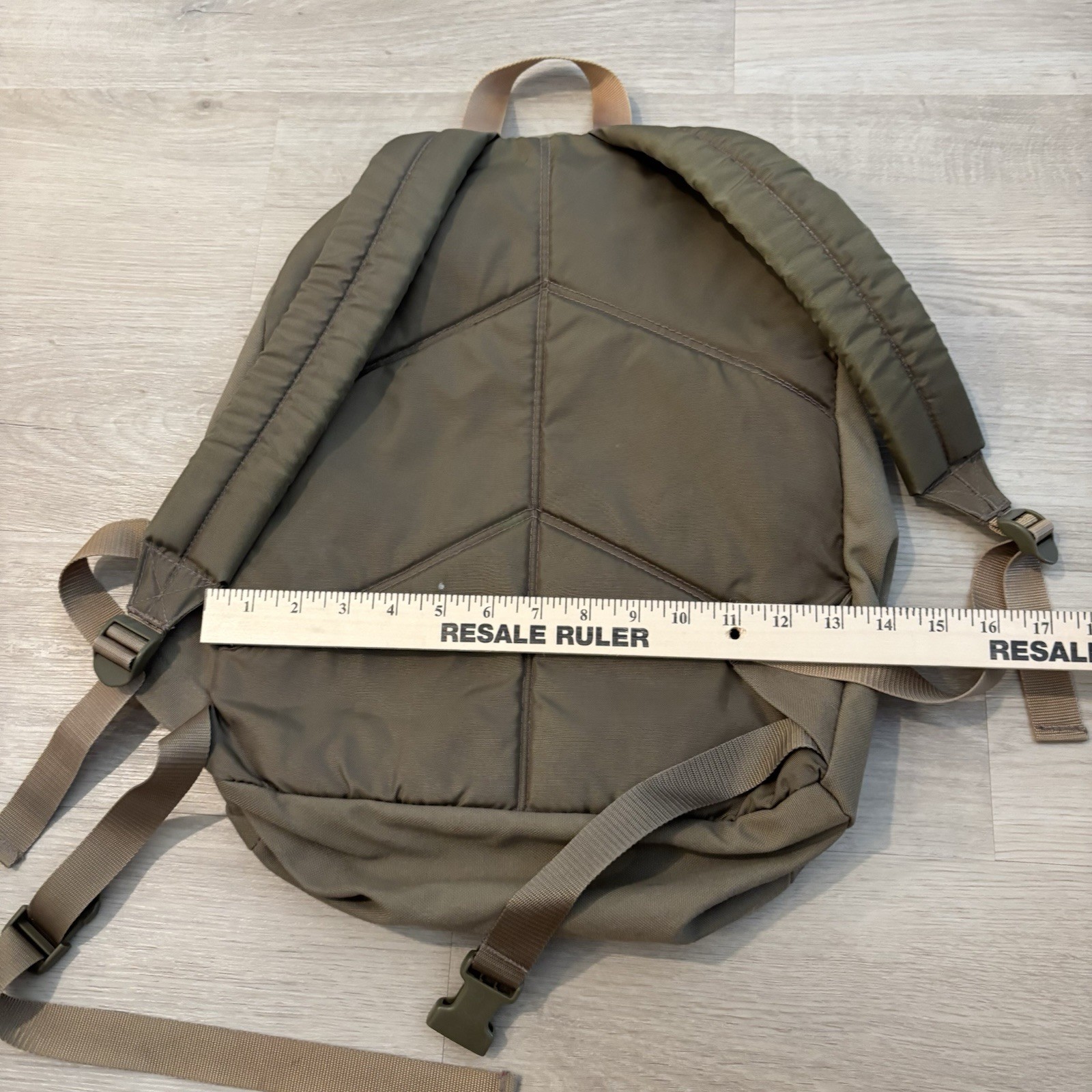Vintage Eddie Bauer Backpack Daypack Canvas Brown 2 Pocket Adult 16×13*