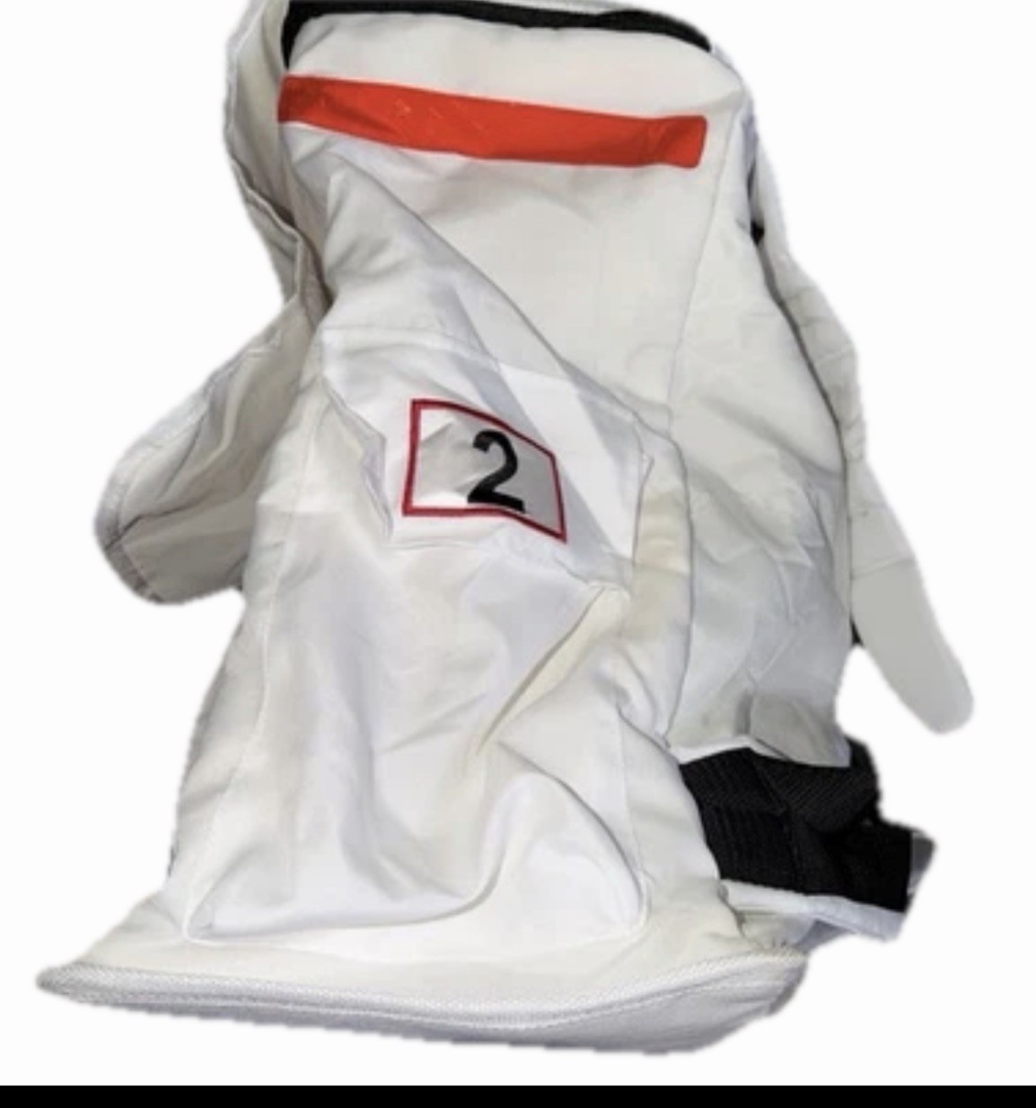 Aeromax Jr. Astronaut Backpack, White, with NASA patches Adults Ft 3 Way Harness