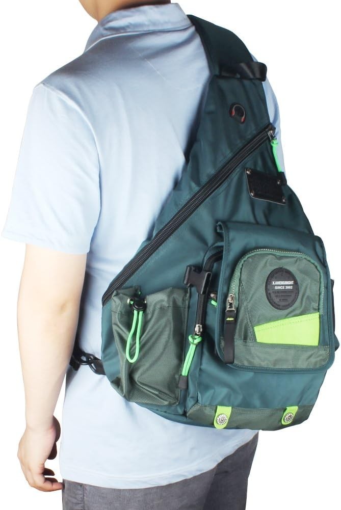 Large Sling Bag Backpack Pack 13″ 14″ Laptop Bag Satchel Festival Travel Blue