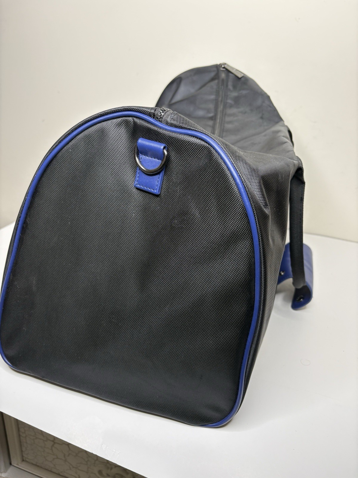 Versace Parfums Duffle Bag Black Navy Blue Weekender Travel Luggage Unisex