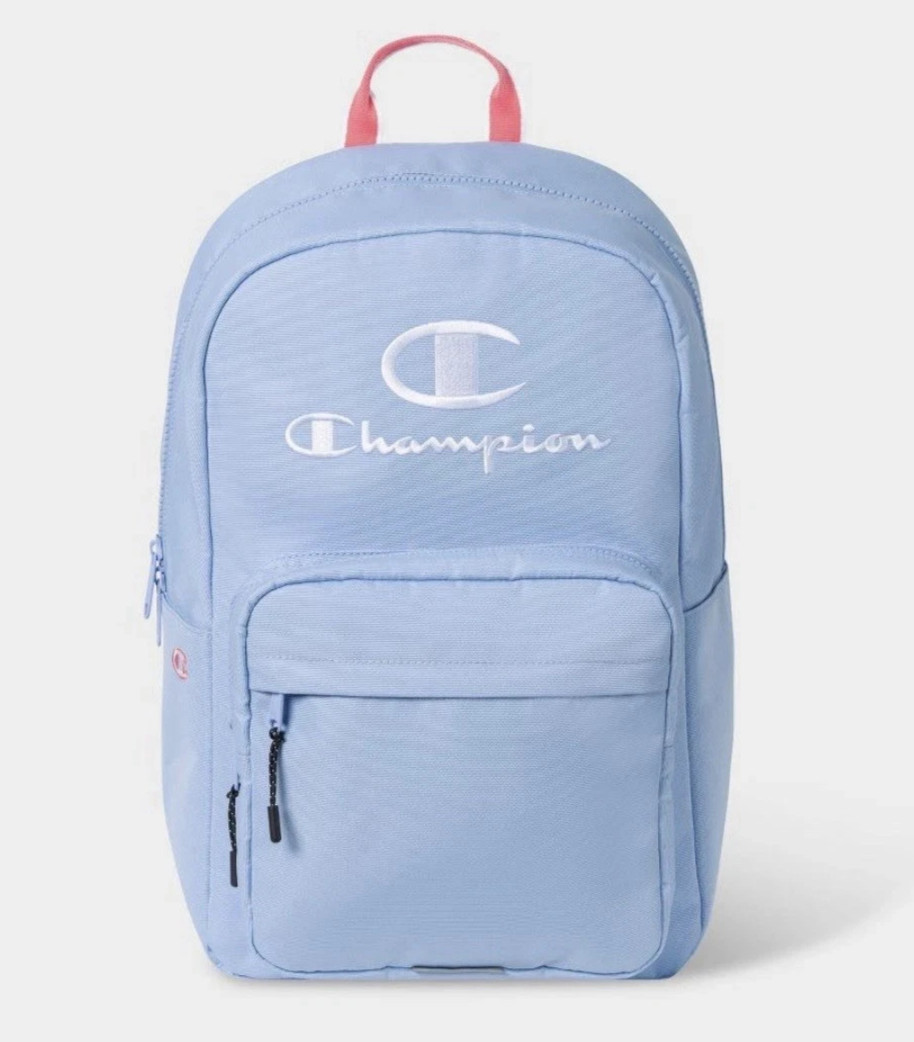 Champion Estate Backpack W/ Water Bottle Pocket, laptop case, light blue