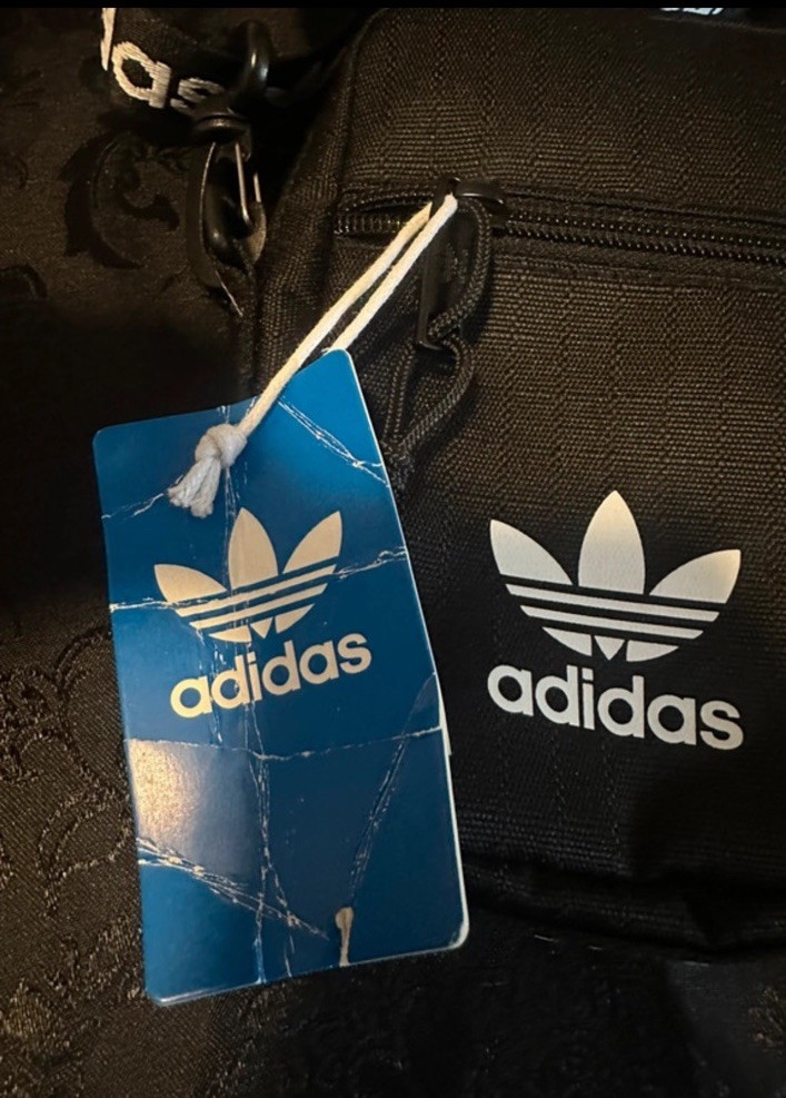 adidas Originals Festival Mini Crossbody Bag Black/White Logo Strap