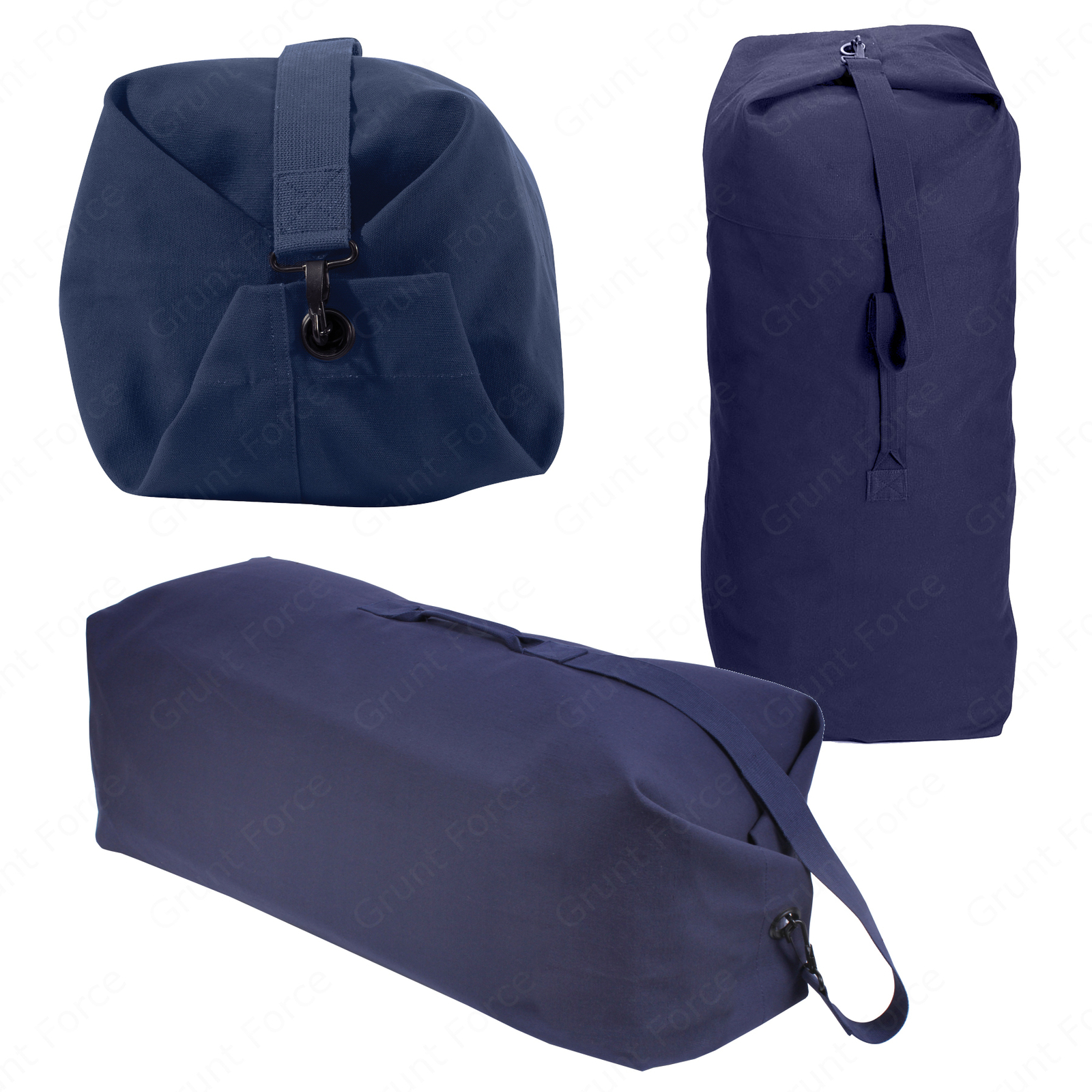 Navy Blue Heavyweight Top Load Canvas Duffle Bag