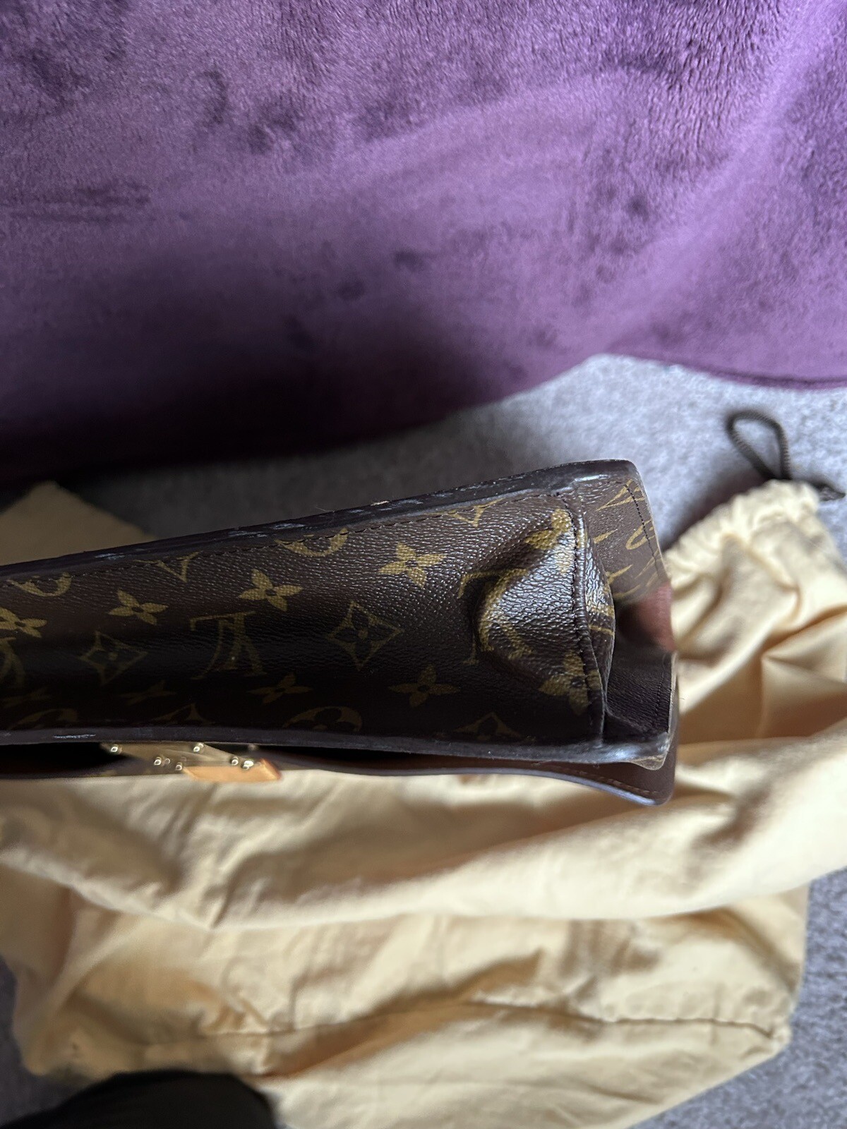 Louis Vuitton Robusto Briefcase Monogram Canvas Brown M53027 w/ Keys Authentic