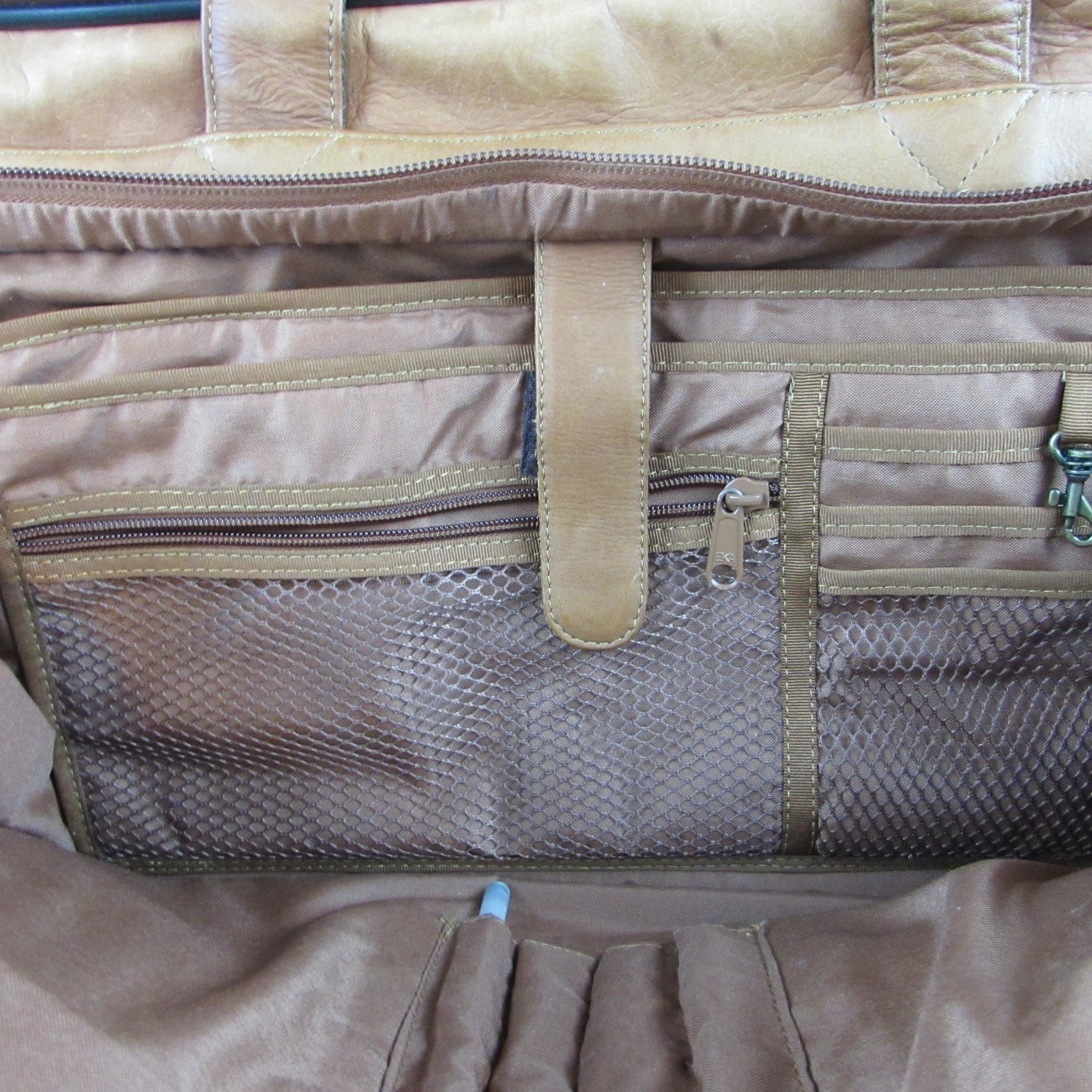 Claire Chase Executive rolling laptop bag Top Grain Cowhide leather airlines
