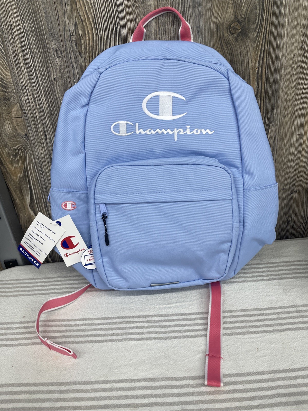 Champion Estate Backpack – Light Blue Pink