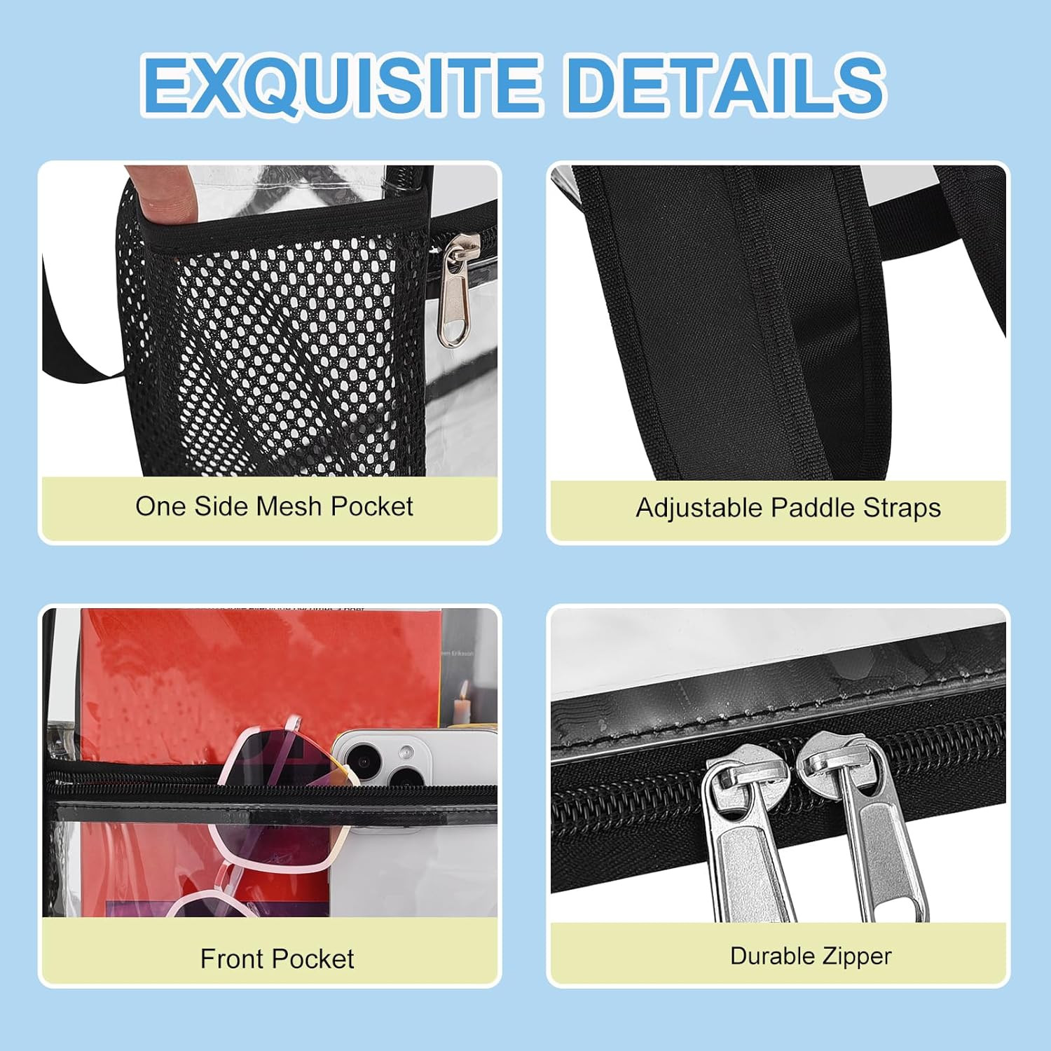 Clear Backpack for Stadium Events – 12x12x6, Mini Small Clear Bag Sports Fan Bac