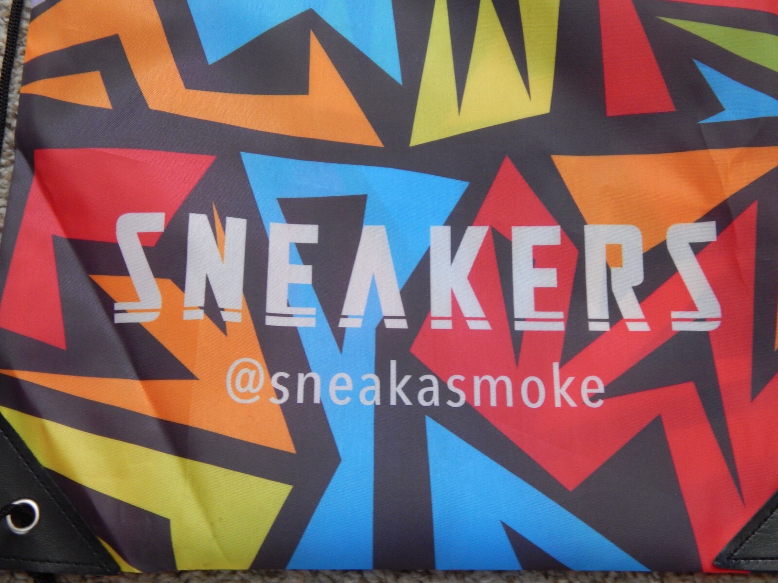 SNEAKERS SNEAK A SMOKE PRIDE RAINBOW DRAWSTRING BAG BACKPACK ECO FRIENDLY NEW