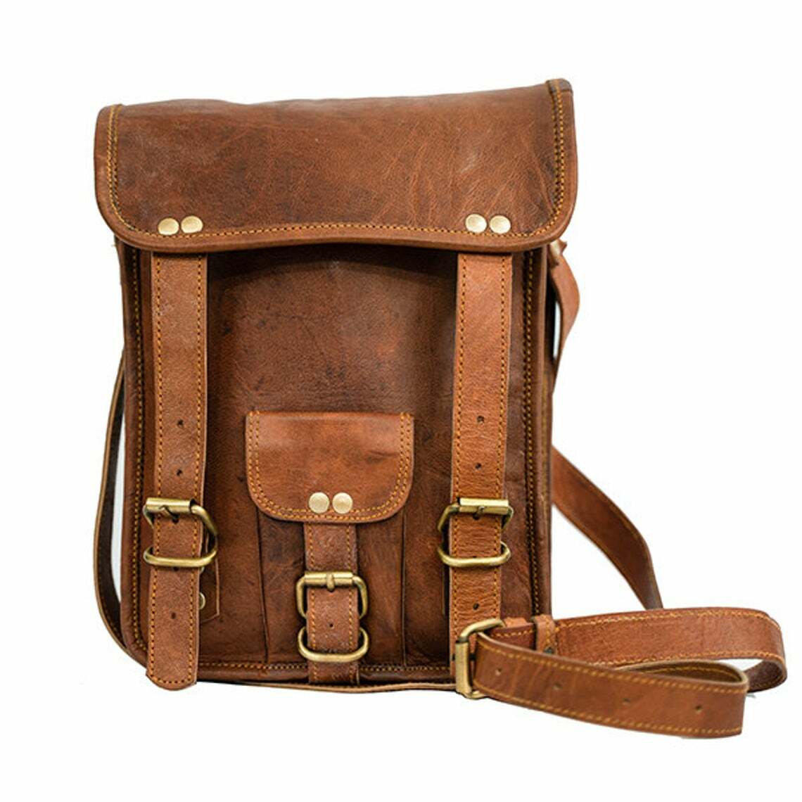 Retro Classic Fashion Shoulder Bag Stunning Vintage Leather Satchel Messenger