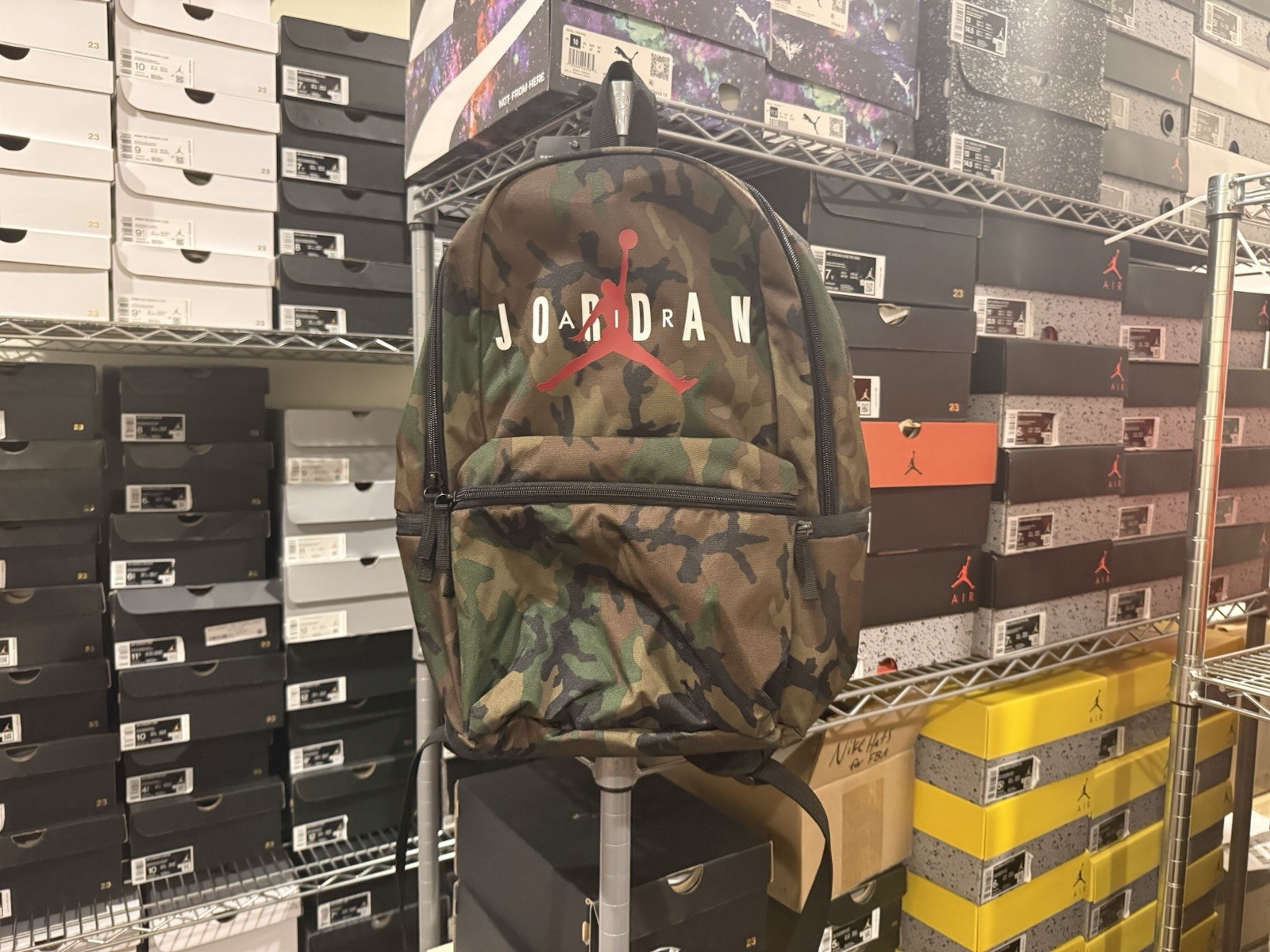 Nike Air Jordan Camo Jumpman Classic Backpack School Sports Bag, 13” NEW