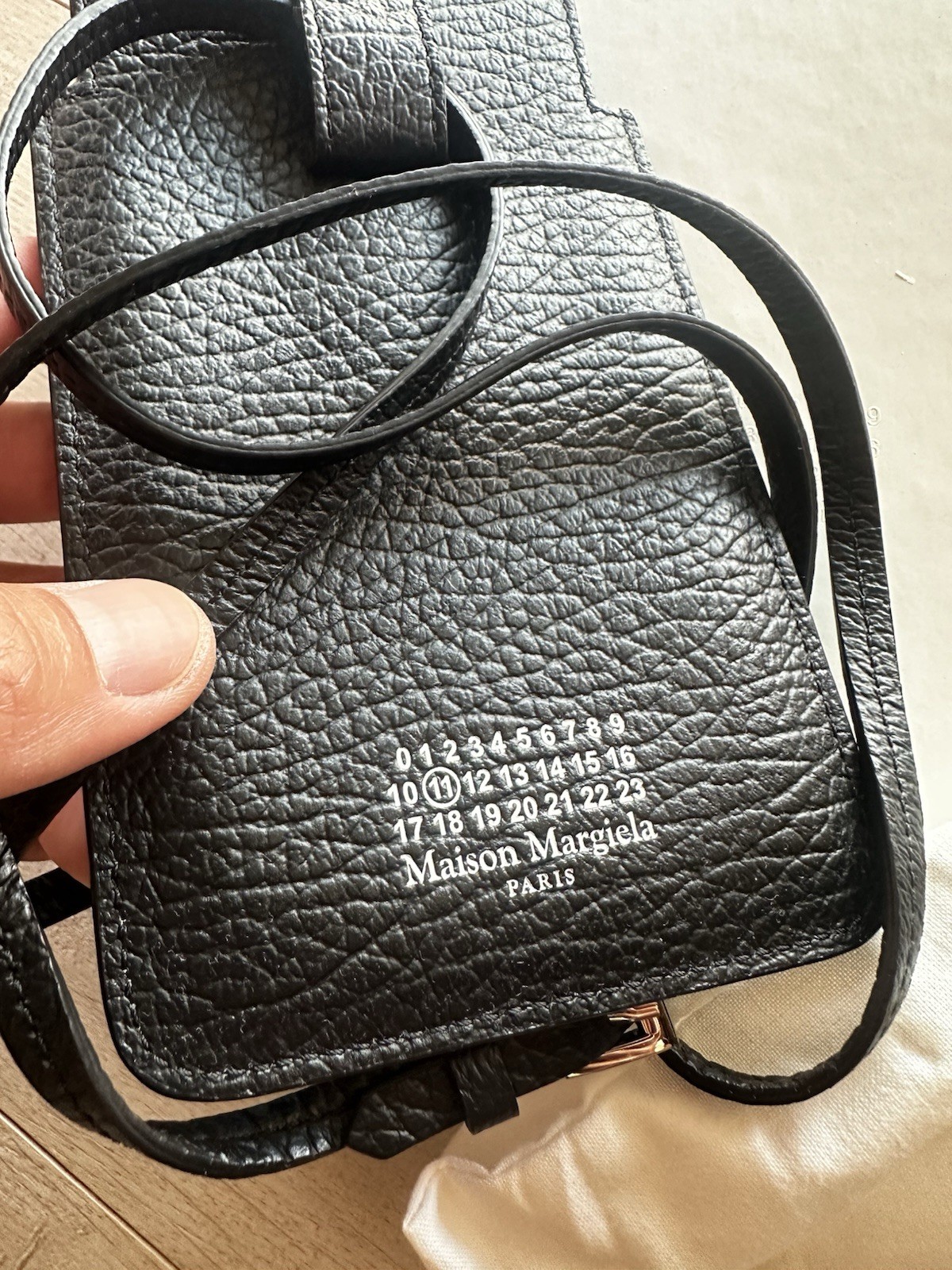 Maison Margiela shoulder bag smartphone case leather black s56ui0211 Used