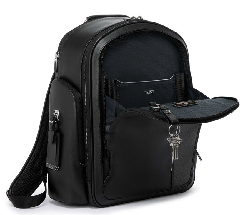 Tumi Arrive Larson Men’s All Leather Backpack $1295 Black