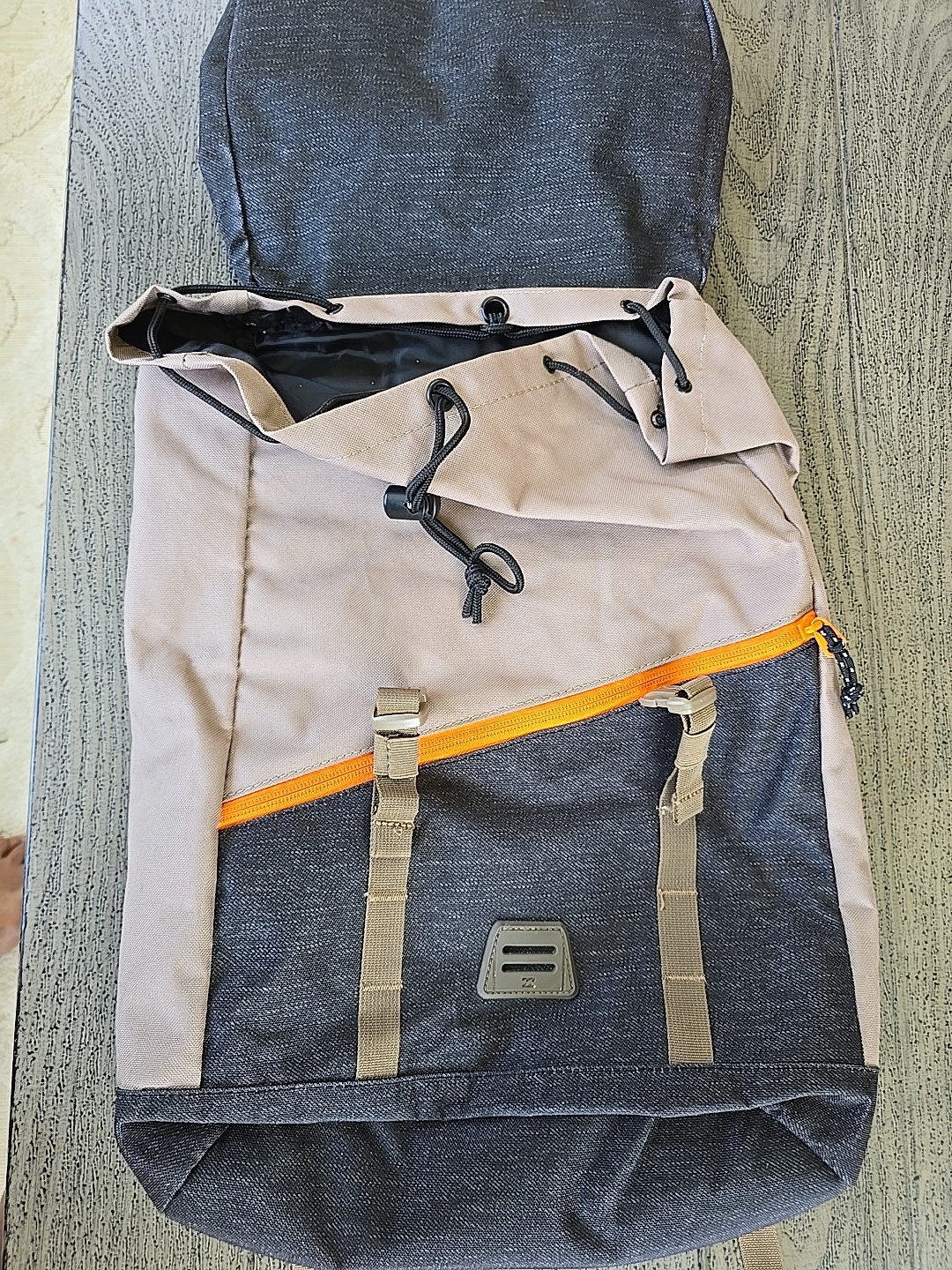 Billabong Brown Earth Canvas Backpack Laptop Bookbag Multiple Zipper