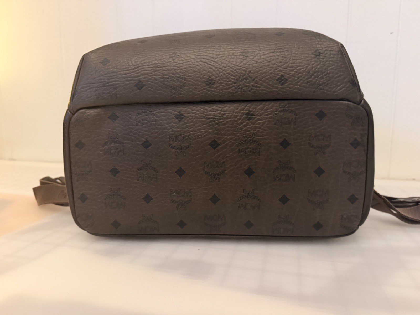 RARE MCM Backpack Embossed Chocolate Brown No Flaws Limited 100% Authentic ￼