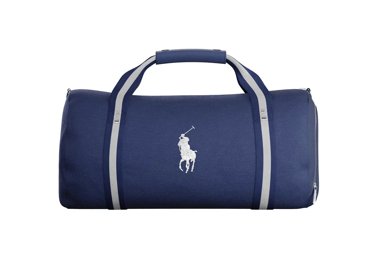 POLO Ralph Lauren Navy Blue Duffle Gym Weekend Carry on Travel Bag (20”x10”x9”)