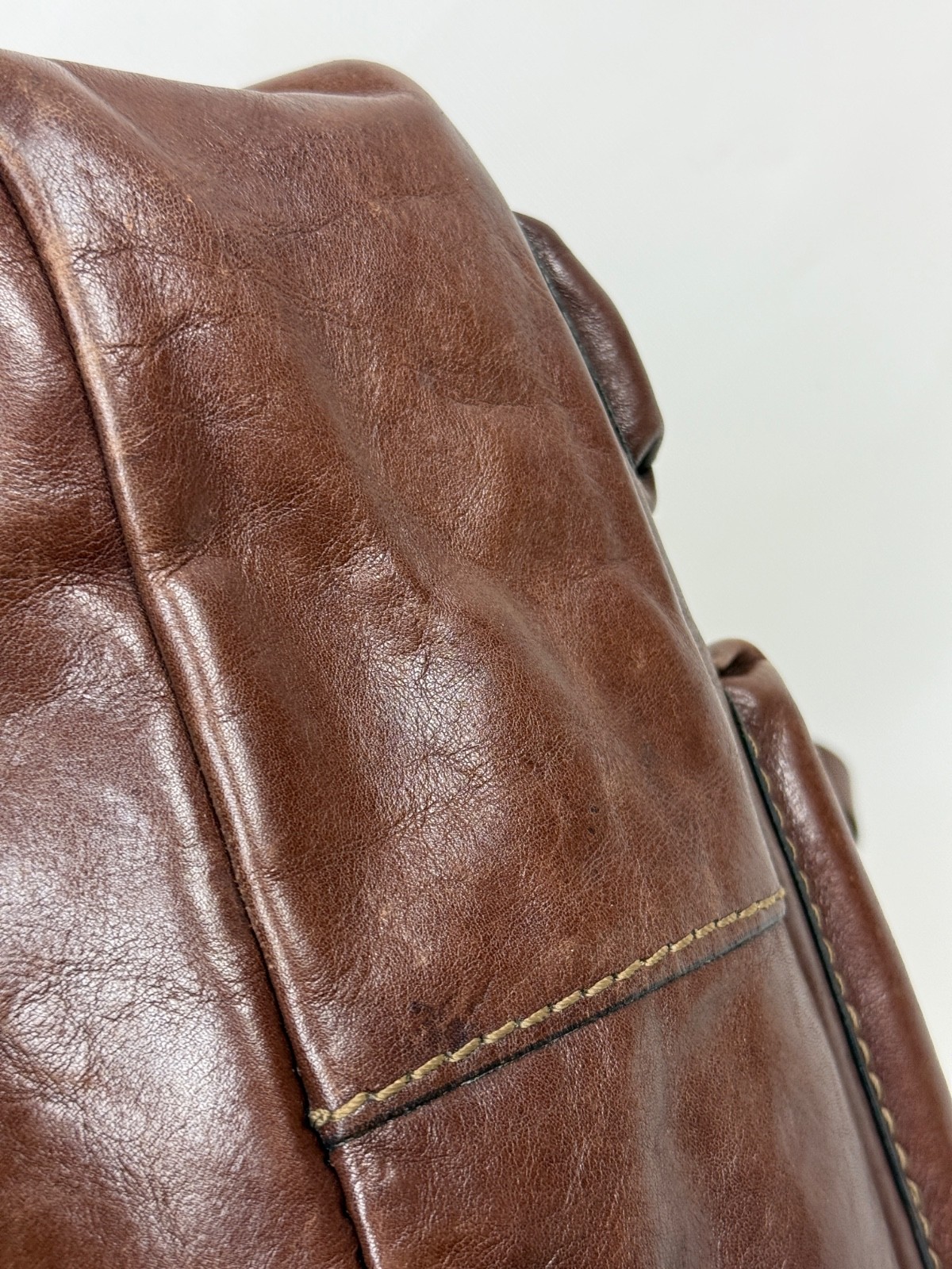 Herz Bag Leather Handmade 2way Multifunctional Shoulder Brown Unisex