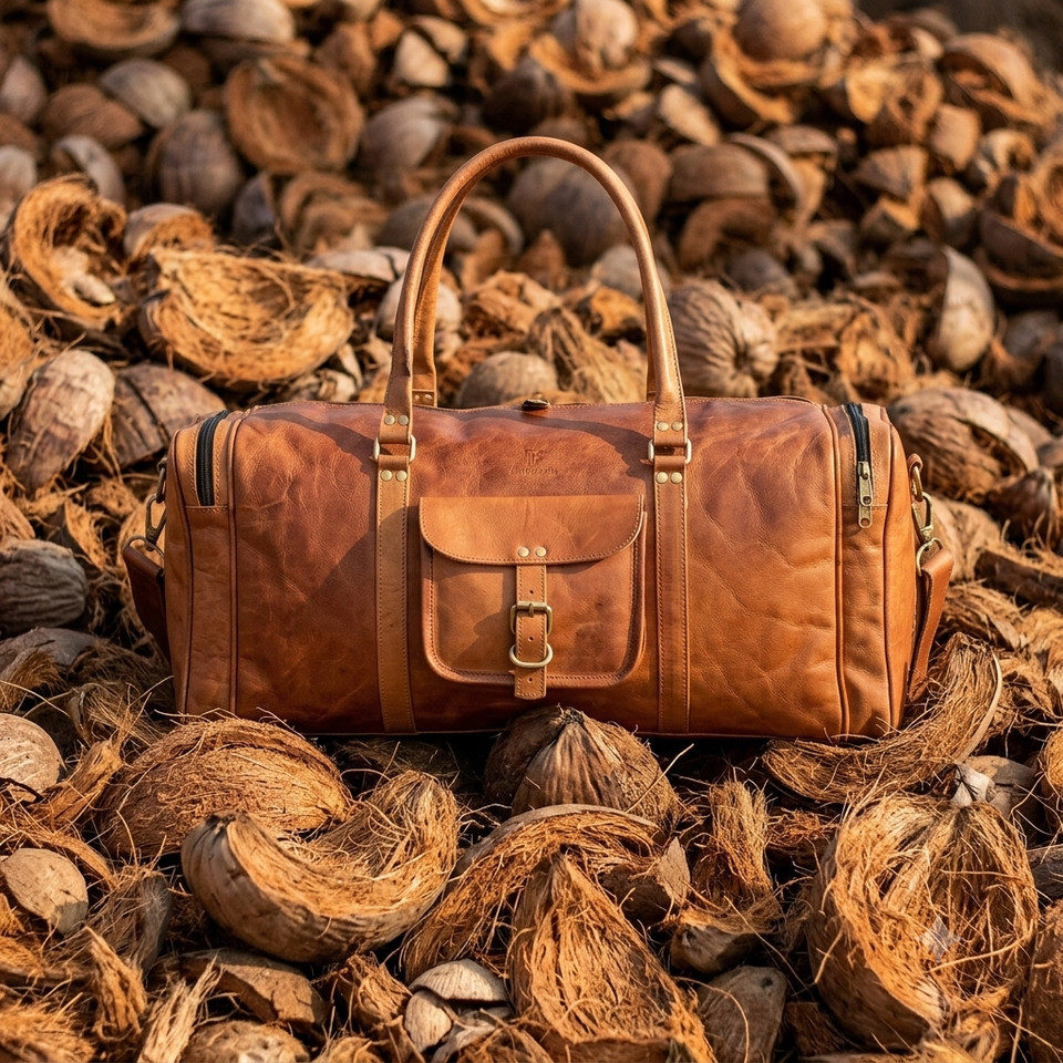 Goat Minimalist Bag Gym Travel Luggage Genuine Vintage Brown Duffel Men’s New